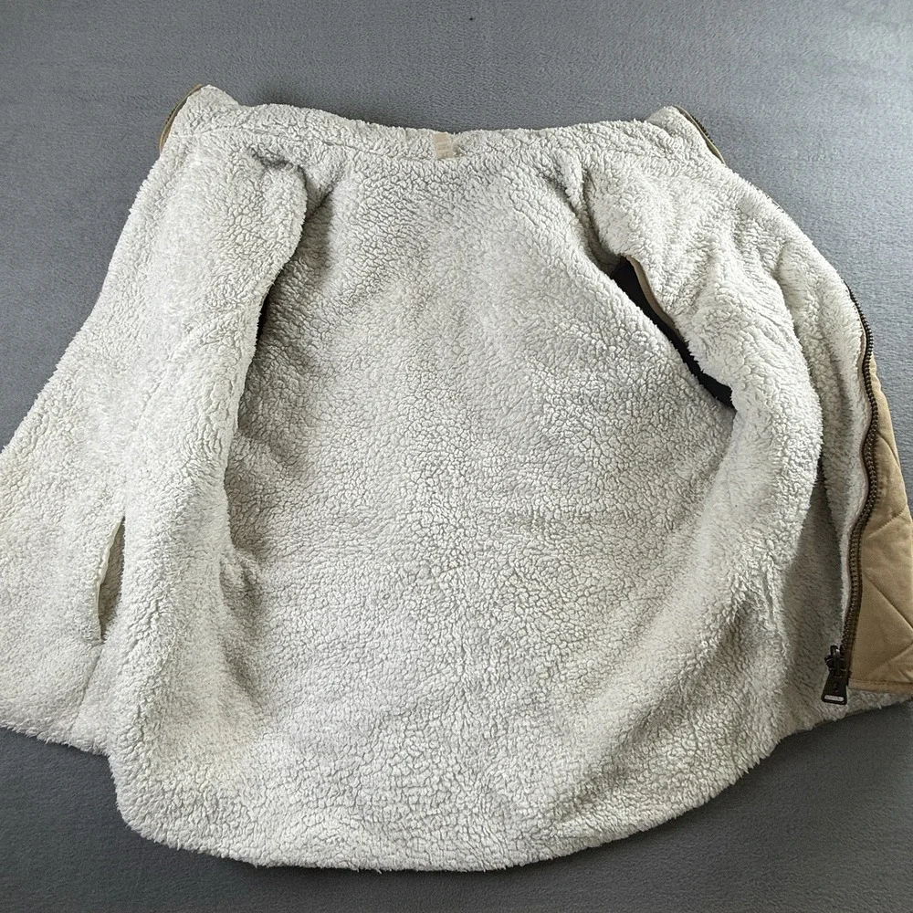 Faux Shearling Vest Women's XL Light Tan / Beige Reversible - Picture 7 of 7